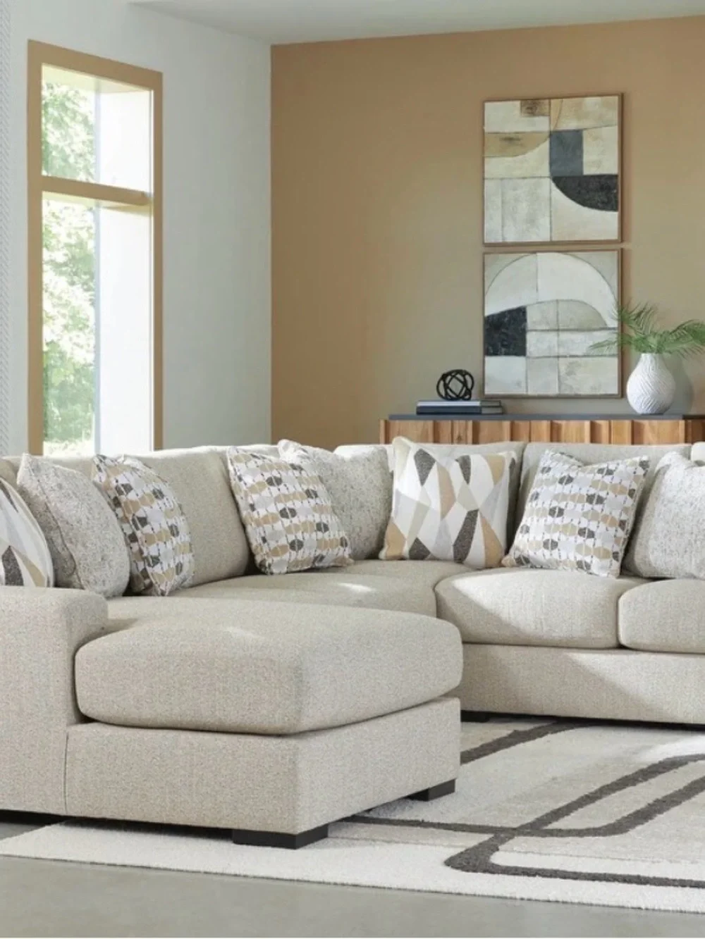 Neutral Geometric Accent Pillow Covers - Taupe, Cream & Gray (6 Pack)